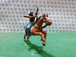 INDIAN Apache On Horseback Native American Old Wild West - Elastolin 70 Mm.