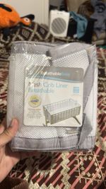 Breathable Baby Mesh Crib Liner 4 Sided Cot Toddler Soft Safe 