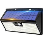 vighep Solar Security Lights Outdoor Motion L-1 Pack, Black-cold White