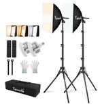 Professional 16"x16" Softbox Lighting Kit - Studio Light Photography with Remote