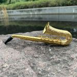 Gold-Plated Soprano Saxophone Mini Trumpet; P5E7