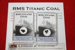 A Piece of History - RMS Titanic coal fragment w/ ID card collected 1994 display