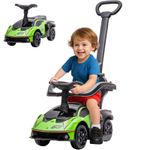 AIYAPLAY Lamborghini 2 in 1 Baby Ride on Push Car Toddler Push Along Car, Green
