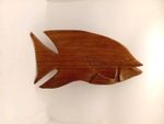 Vintage Hand Carved Wooden Fish Figurine 