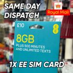 EE Nano SIM Card – Pay As You Go – £10 Pack – Total Roll Over - Fits all phones