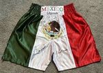 Erik Morales & Marco Antonio Barrera Hand Signed Boxing Shorts with AFTAL COA
