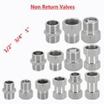 Non Return Valves - Nickel Brass Bsp 1/2" 3/4" 1" Male/Female Thread Check Valve
