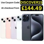 Apple iPhone 15/15 Pro/16/16 Pro Max/14/13/12 Unlocked Smartphone Pristine A++