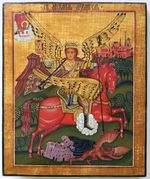 ORTHODOX HANDMADE ICON «Archangel Michael» 20-th C.