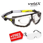 voltX 'QUAD' 4 in 1, FULL LENS Reading Safety Glasses - Clear UV Class 1 Lens