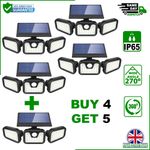 Solar Security 3 Head LED Outdoor Motion Sensor Waterproof Light Buy 4 Get 5