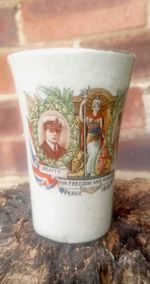 Vintage 1919 Peace Cup Admiral Beatty General Haig Great War Military Dewsbury