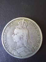 1890 Victoria Jubilee Head 0.925 Silver Crown Coin