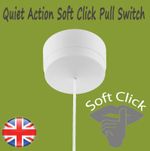 QUIET SOFT CLICK PULL CORD SWITCH, BATHROOM & TOILET CEILING - 600 sold already