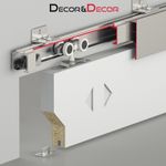 Sliding Door Track Kit Top Hung 120KG Per Door Capacity Heavy Gear System Set