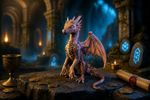 Gothic Fantasy Dragon Figure Decoration Display Piece