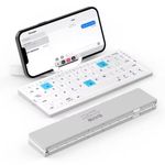 Folding Mini Wireless BT Keyboard With Magnetic Stand Aluminum Alloy Keypad For