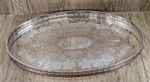 Large Viners Silver Plated Gallery Tray Oval Drinks Decanter 46x29cm / 18"x12"
