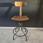 Vintage 1930s Leabank & Evertaut Industrial Machinist Workshop Swivel Chair
