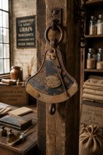 Antique Salters Quadrant Balance Hanging Scale Victorian Iron Farmhouse Décor