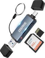 SD Card Reader, USB C Card Reader, SD/Micro SD Card Reader OTG Adapter for SD/MM