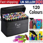 120 Fabric Pens for Clothes Dual-Tip - Fine and Chisel Tips for Multiple Effects
