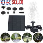 Solar Panel Powered Water Feature Pump Garden Pool Pond Fish Aquarium Fountain!