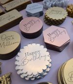 50, 100 or 250 Mirrored Acrylic Discs - Cupcake / Cake Toppers, Other Crafts