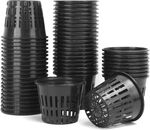 100 Pack 3 Inch Net Pots, Slotted Mesh Net Cups, round Wide Lip Design