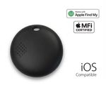 Air Tag Tracker for Apple Find My App AirTag Alternative MFi Certified iOS Black