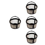 4Pcs Durable Reusable Coffee Filters Multi Cup Fine Mesh Coffee Basket Golden