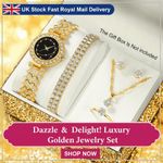 Luxury Fashion Quartz Watch Women Bracelet Jewellery Set Rhinestone Crystal Gift