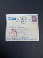 1945 India WWII Air Mail Letter Card – Handwritten Letter, Passed Censor, Postal