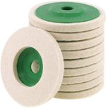 10 Pack 4"  Wool Polishing Discs for Angle Grinder Finishing Wheel Buffing Pads