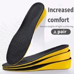 Invisiable Height Increase Insoles for Women Men Heel Lift Yellow Shoes Sole Pad