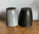 DENBY JET SALT & PEPPER POTS 