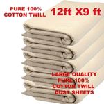 5 x Cotton Twill Dust Sheets for Painting & Builder Decorating Cover Large DIY