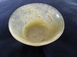 Vintage Translucent Opaque Yellowish Jade stone hand carved oriental Tea cup