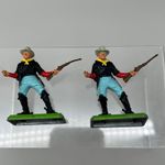 Vintage Britains Deetail 7th Cavalry Toy Soldiers Wild West 2.1” Figures 9a