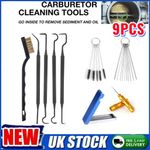 For Carburetor Carb Cleaning Jet Remover Cleaner Kit Tool Set 26 Needle 6Brushes