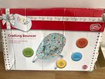 Chad Valley Cradling Baby Bouncer Seat, Animals, Blue/Multicolour 0-6m