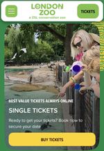 ZSL London Zoo - 1 Adult Entry Ticket RRP GBP 34