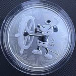 2017 NIUE 1 0z Silver Coin Disney  Mickey Mouse Steamboat Willie  $2 .999