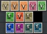 WWII Norway MNH V-stamps Year 1941 with wm (CV: 34 USD)