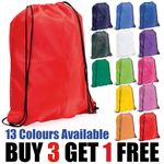 Drawstring Nylon Rucksack Bag Kids Child's School Swimming PE Sports Bulk Lot