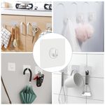1/5/10 Anti-rust Waterproof  Adhesive Sticker Hook Bathroom Kitchen Wall Shelf