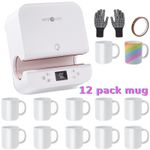 HTVRONT Auto Mug Heat Press Machine Tumbler Sublimation Printing With 12pack Mug