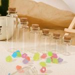 10/20Pcs Glass Bottles with Cork Stopper Empty Wishing Message Party Decor UK
