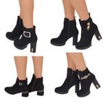 Womens Heel Boots Stylish High  Ankle Boots Block Heel Boots Ankle Booties