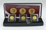 US Dollars Collection in Gold 3 X 1/1000 Oz 999 Gold Coins 12 Dollars Liberia